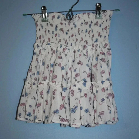 Skylar + Madison Pink and Blue Floral Print Skirt Sized Medium - Picture 1 of 14